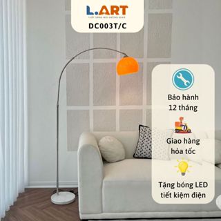 Đèn cây đứng LART DC003T/C trang trí phòng khách, phòng làm việc góc đọc sách hiện đại dáng bow cong