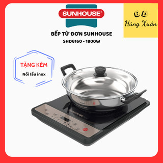  BẾP TỪ ĐƠN SUNHOUSE SHD6160 - công suất 1800W Tặng kèm nồi lẩu inox BH 12 tháng 