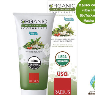 [TRẺ LỚN & NGƯỜI LỚN] Kem Đánh Răng Hữu Cơ Radius, 85g