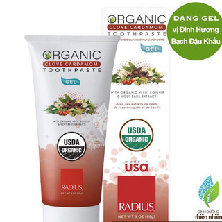 [TRẺ LỚN & NGƯỜI LỚN] Kem Đánh Răng Hữu Cơ Radius, 85g