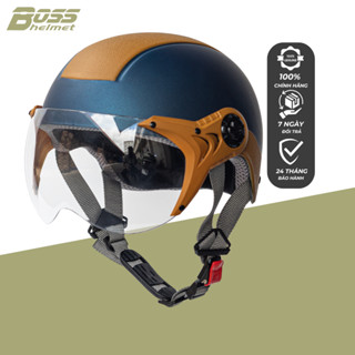 Nón Bảo Hiểm 1/2 Đầu BOSS AT3.3K - HD (Tặng túi vải đựng nón)