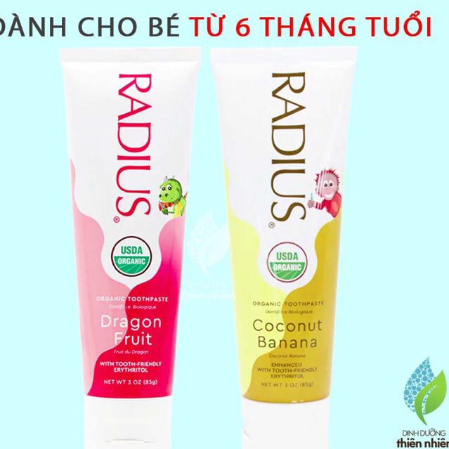 Kem Đánh Răng Hữu Cơ Trẻ Em Radius