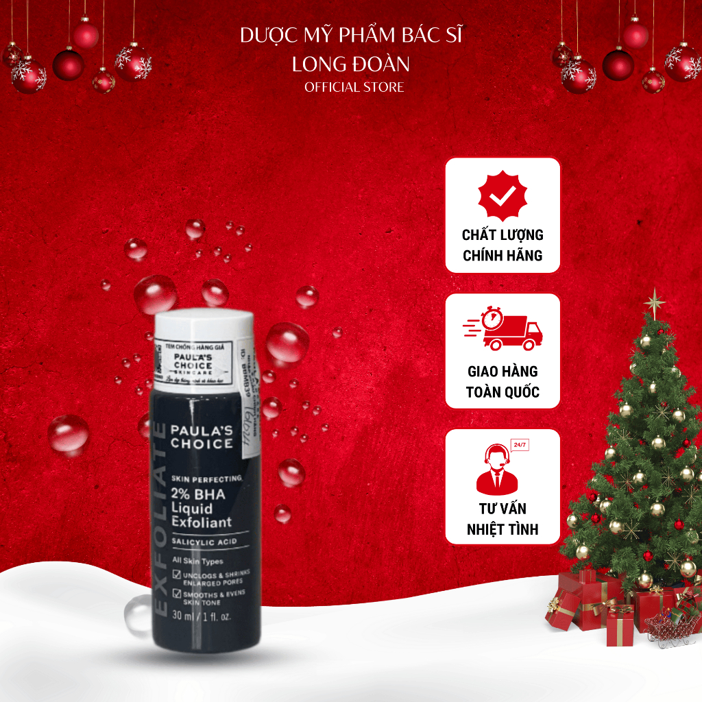 Dung Dịch Tẩy Tế Bào Chết 2% BHA Paula's Choice Skin Perfecting 2% BHA Liquid Exfoliant 30ml