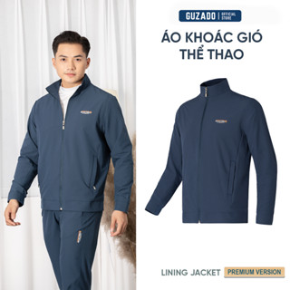 Áo Khoác Nam GUZADO Mẫu Gió Cao Cấp 2 Lớp Giữ Âm Tốt Màu Sắc, Form Dáng Basic Dễ Phối Đồ MAG2401R