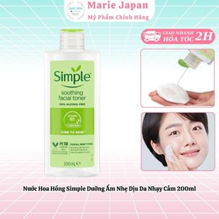 Nước Hoa Hồng SIMPLE Nhẹ Dịu Da Nhạy Cảm Soothing Facial Toner 200ml