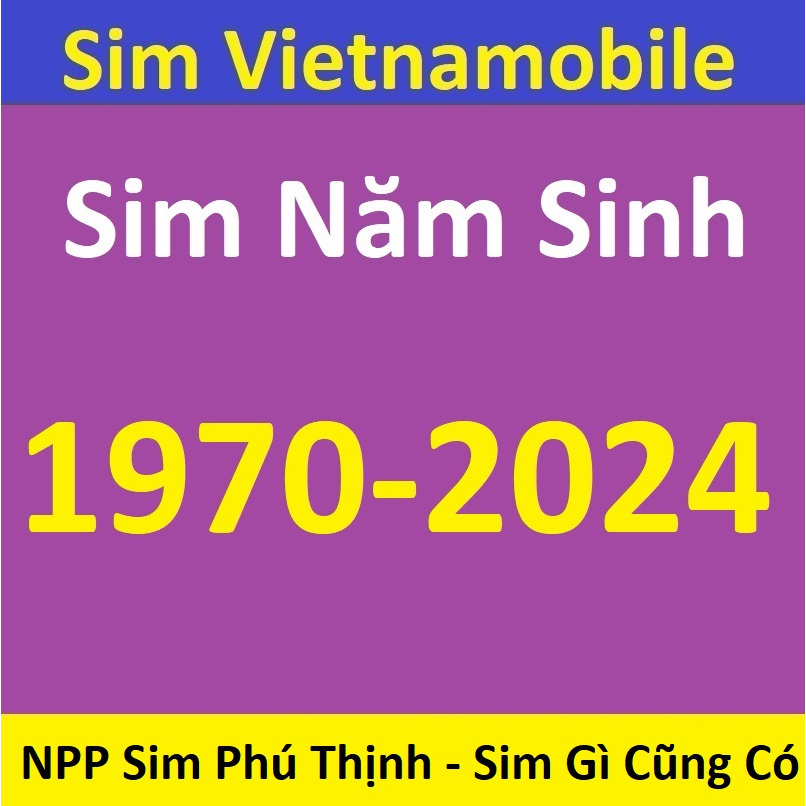 Sim năm sinh vietnamobile 1970 đến 2024. (Bảng 155N.1)