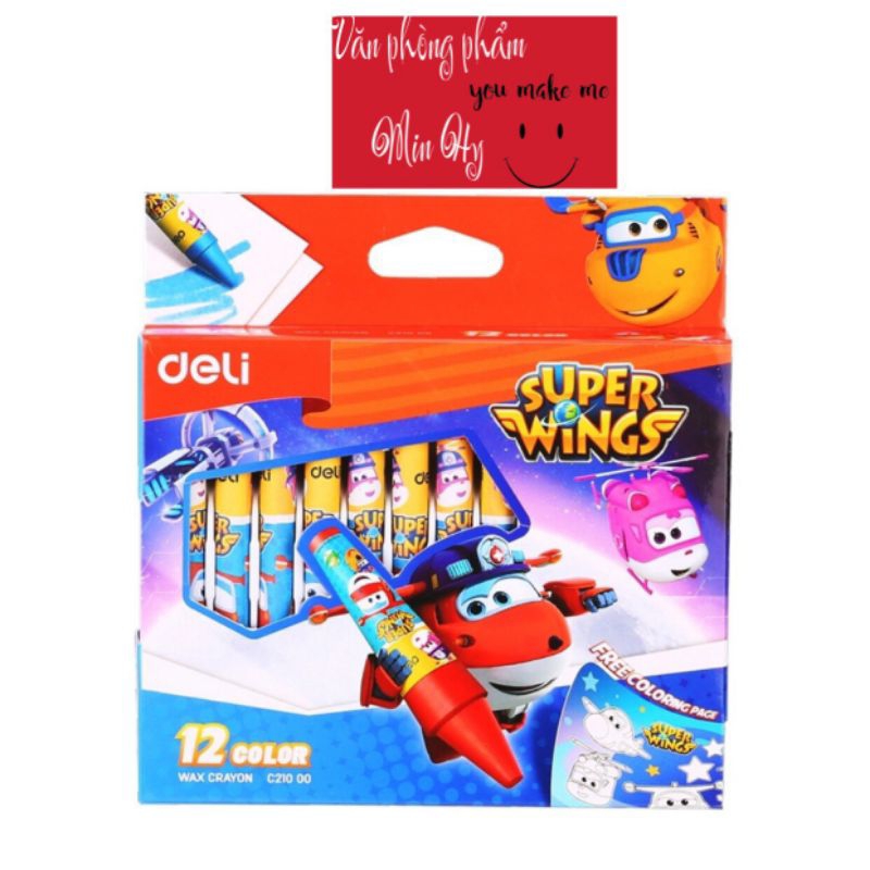 Bút Sáp Màu Super Wings Deli