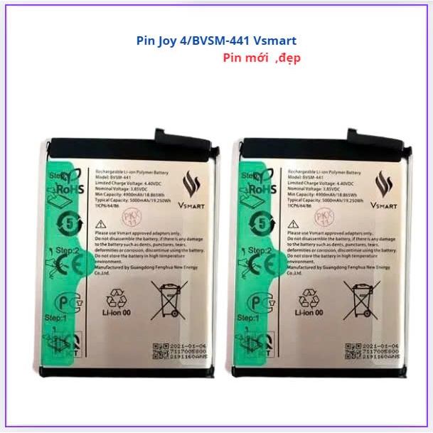 Pin vsmart joy 4/v441, mới chất lượng tốt