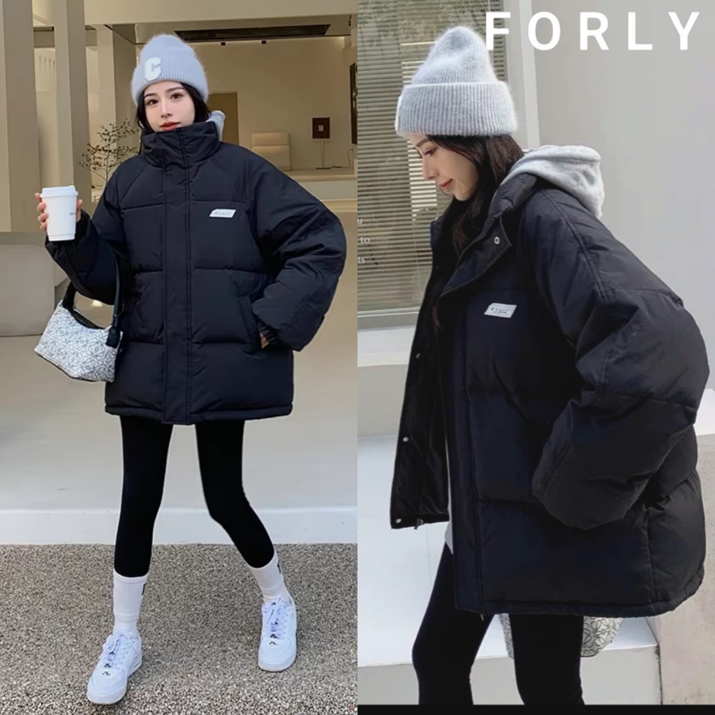 ÁO KHOÁC PHAO NAM NỮ ĐẠI HÀN FORLY OFFICAL - LOGO CN HÀNG CHUẨN LOẠI 1 CÓ DÂY RÚT T086