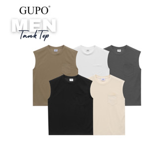 Áo Tanktop Ba Lỗ Nam Phối Túi GUPO Vải Tổ Ong 230GSM Thoáng Khí Thấm Hút Mồ Hôi