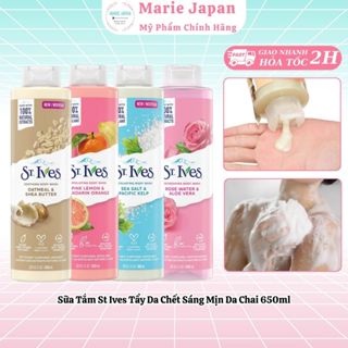 Sữa tắm St Ives Tẩy Da Chết Sáng Mịn Da Chai 650ml
