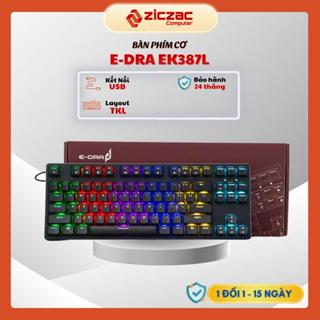 Bàn phím cơ EDRA EK387L Rainbow LED TKL layout 87 phím kết nối có dây USB - bảo hành 24 tháng