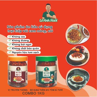 Thịt chưng mắm tép combo mix 500gx2 thịt chưng mắm tép vị truyền thống và có thêm 20% tôm sú