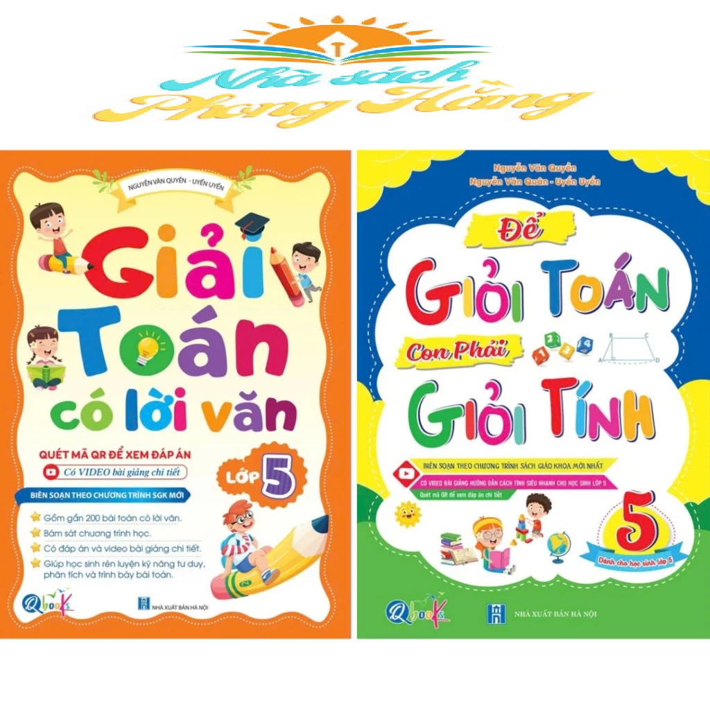 Sách - [ Lớp 5 ] - ( Bộ 2 quyển ): Giải toán có lời văn lớp 5 và Để giỏi toán con phải giỏi tính lớp