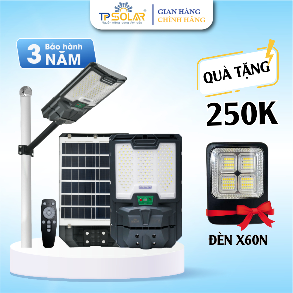 Đèn đường liền thể TP Solar pha mắt ngọc năng lượng mặt trời 500W cảm biến chuyển động LT500