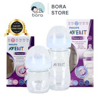 Bình sữa Avent Natural/ Classic thủy tinh 120ml 240ml [Được chọn núm 0 - Y][Cam kết chính hãng]