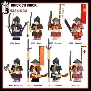 Samurai Đồ chơi Lắp ráp Nhân vật Lính Trung Cổ Mô hình Nhân vật Samurai Thời Trung Cổ N326-N333
