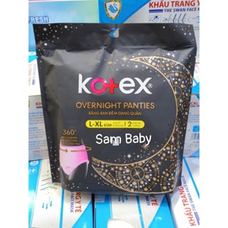 Combo 6 gói Băng vệ sinh Quần Kotex Size lớn L/XL gói 2 miếng