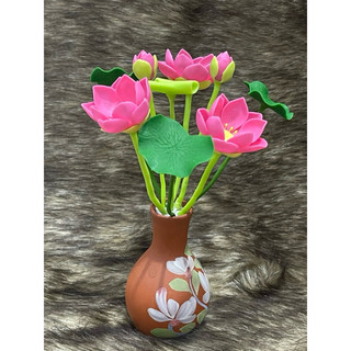 Bình hoa sen đất sét mini L