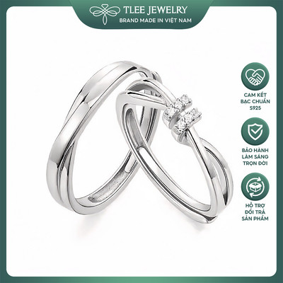 Nhẫn đôi bạc TLEE, nhẫn đeo nam nữ Tarot bạc Ý 925 điều chỉnh size TLEE JEWELRY