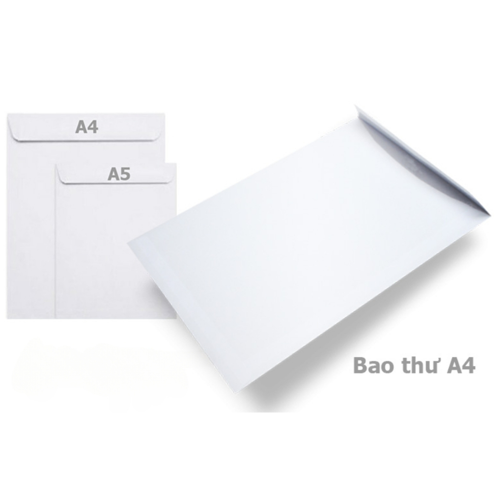 Bao thư a4 trắng ( xấp 10 cái). - Văn phòng phẩm Bảo Quân