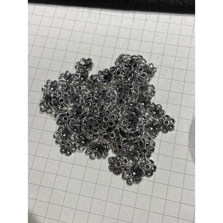 Charm bạc ốp hạt đá