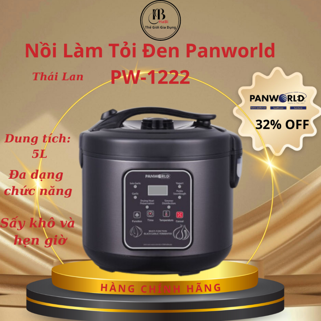 Nồi làm tỏi đen Panworld PW-1222, máy làm tỏi đen, sữa chua thương hiệu Thái Lan