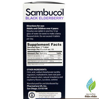 Nước Uống Từ Quả Cơm Cháy Đen Sambucol Black Elderberry