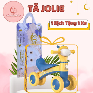 (TẶNG XE CHÒI CHÂN) 1 Bịch Tã Bỉm JOLIE 50 Miếng Giá tại Kho Siêu Mỏng, Siêu Thấm Hút Size M/L/XL/XXL
