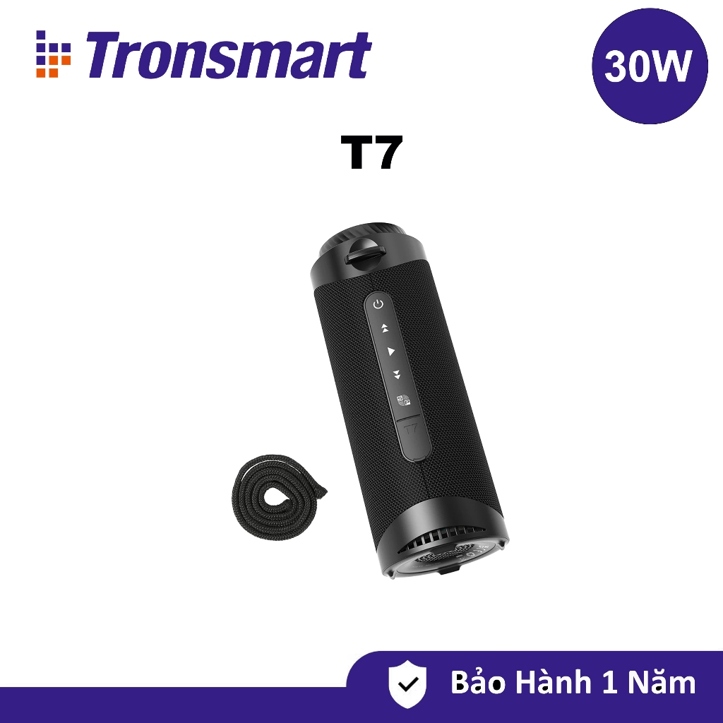 Loa Bluetooth Tronsmart T7 Công suất 30W Chống nước IPX7 Âm thanh siêu trâm 360° - BẢO HÀNH 12 THÁNG