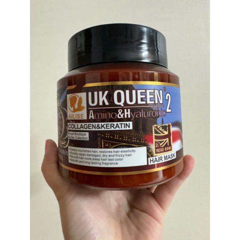 Kem hấp tóc Ailise UK Queen 2 Amino & Hyaluronic 800ml