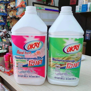 Lau sàn Okay can 3,8lít Thái Lan lau tất cả các loại về mặt và sàn nhà