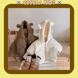 [Size 80-130] Áo phao tai gấu lót lông style Hàn Quốc dành cho bé trai bé gái