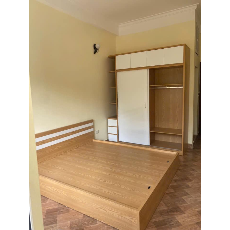 Tủ quần áo 1m6x2m4 và giường 1m6x2m
