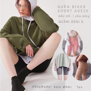 Quần biker short AGE2X Chính hãng, 2 túi nằm sát 2 bên hông rộng rãi tiện lợi, co giãn