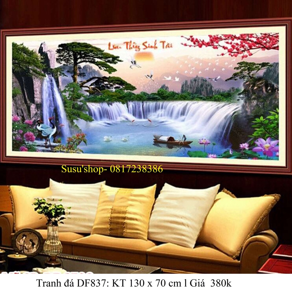 (TH) Tranh đính đá phong cảnh cỡ nhỏ