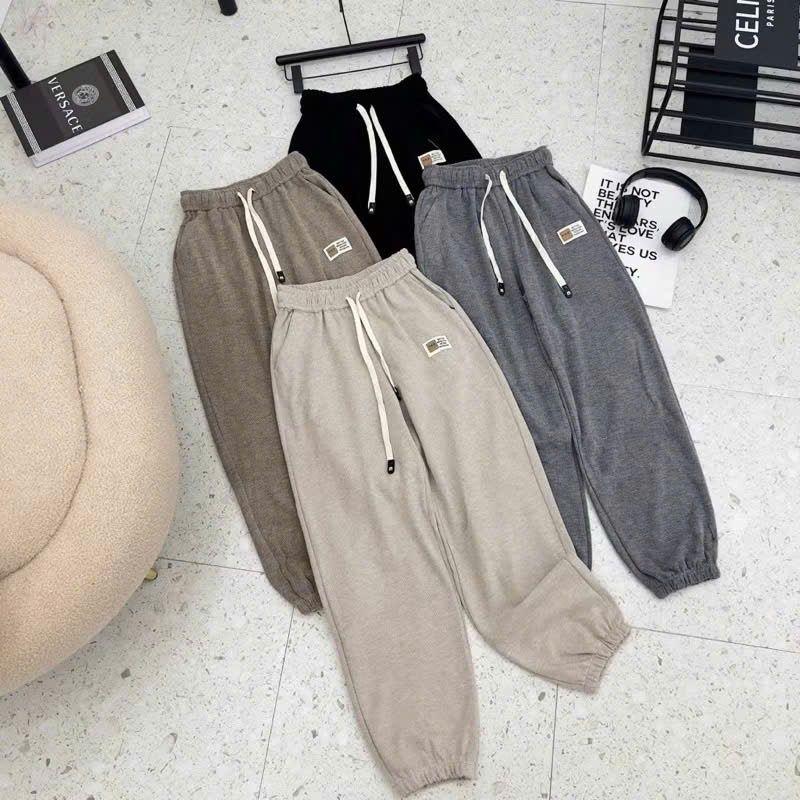 quần nỉ nữ dáng dáng jogger bo gấu cạp chun lưng cao mẫ mới nhất
