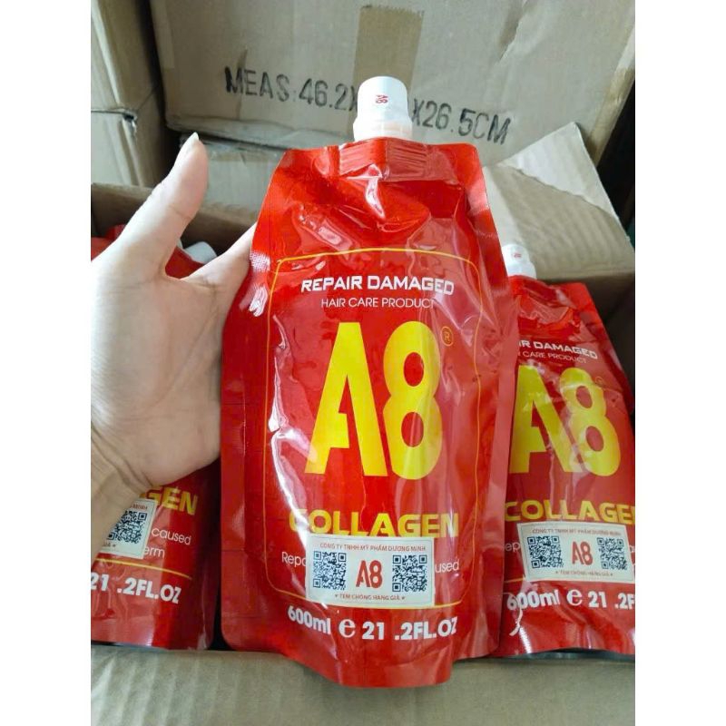 Kem hấp tóc siêu mượt Collagen A8 600ml