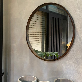 Đi tỉnh 80x80cm Gương tròn khung gỗ AAArealhome TGT