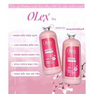Cặp Dầu Gội Xả Olex Pro Biotin Collagen Keratin Hair Salon 2000ML phục hồi tóc khô xơ, hư tổn, hương nước hoa