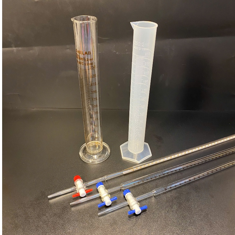 Ống BURET thuỷ tinh dành cho thầy thợ đo tỉ số nén động cơ xe máy 25ml 50ml