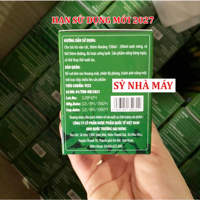 Combo set 10 hộp trà chùm ngây linh chi xạ đen