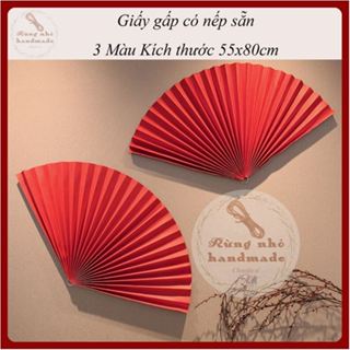 Giấy gấp quạt, khổ giấy 55x80cm, làm đồ handmade, decor, trang trí ngày Tết, trung thu