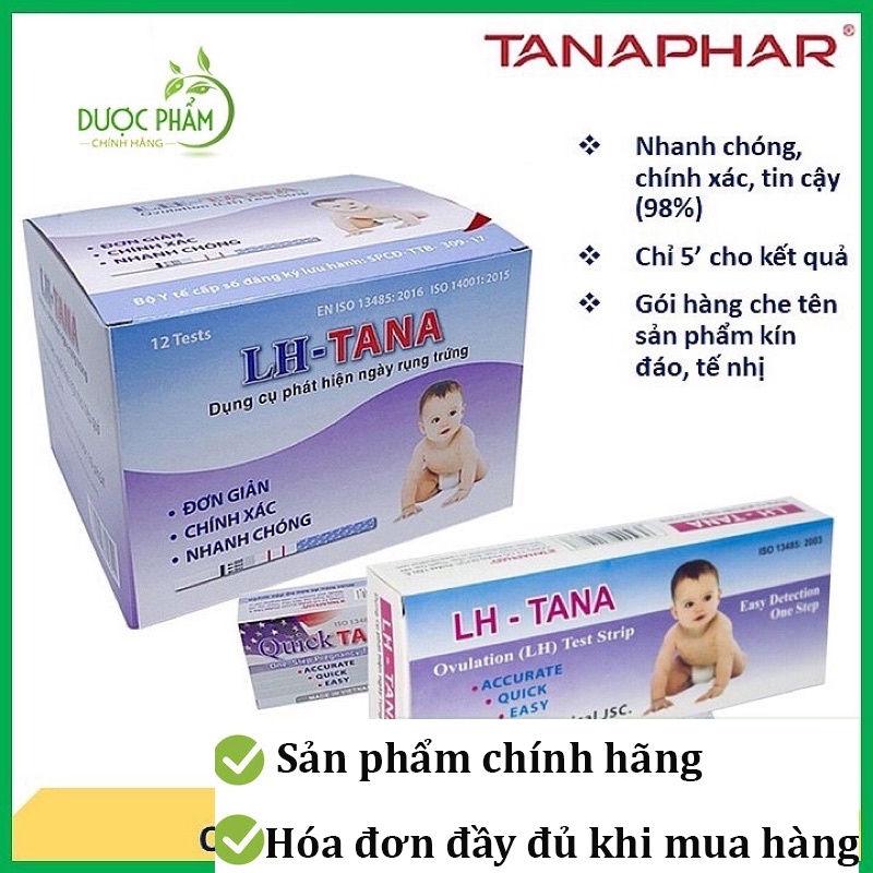 Hộp lớn 12 que thử rụng trứng LH Tân Á ( date mới)