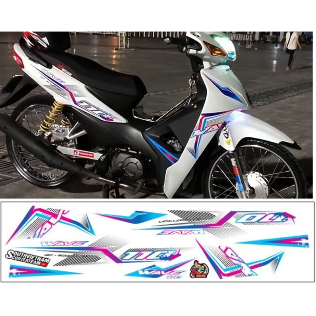 Tem Xe Wave Tem Dán Xe Wave 50/100/110 Mẫu Mới Nhất 2024