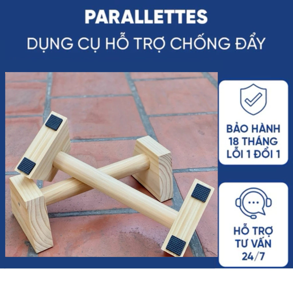 Parallettes Dụng Cụ Hít Đất, Chống Đẩy Tập Cơ Ngực,Planche,Handstand,Hướng Dẫn Tập Calisthenics, Gym,Yoga