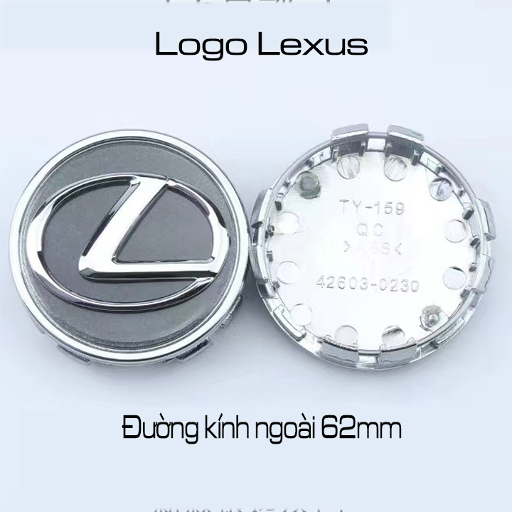 Logo Lexus, chụp mâm xe (chụp Lazâng) xe Lexus đường kính 62mm, phù hợp mẫu xe Lexus khác nhau. Lexu