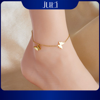  Lắc Chân Song Hồ Điệp Dành Cho Nữ | Lắc Chân Cánh Bướm Được Mạ Vàng 18K | Thiết Kế Sang Tinh Tế Đẹp Mắt | LC189 JULI 