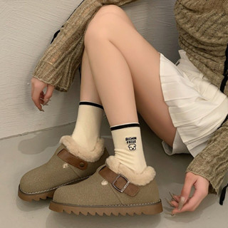  Giày Boot Nữ Đi Tuyết Lót Lông Thú Siêu Mềm Chống Lạnh Giày Cotton Dày Dặn 2 Lớp Hàng Chuẩn QC DL3 ElingStudio 