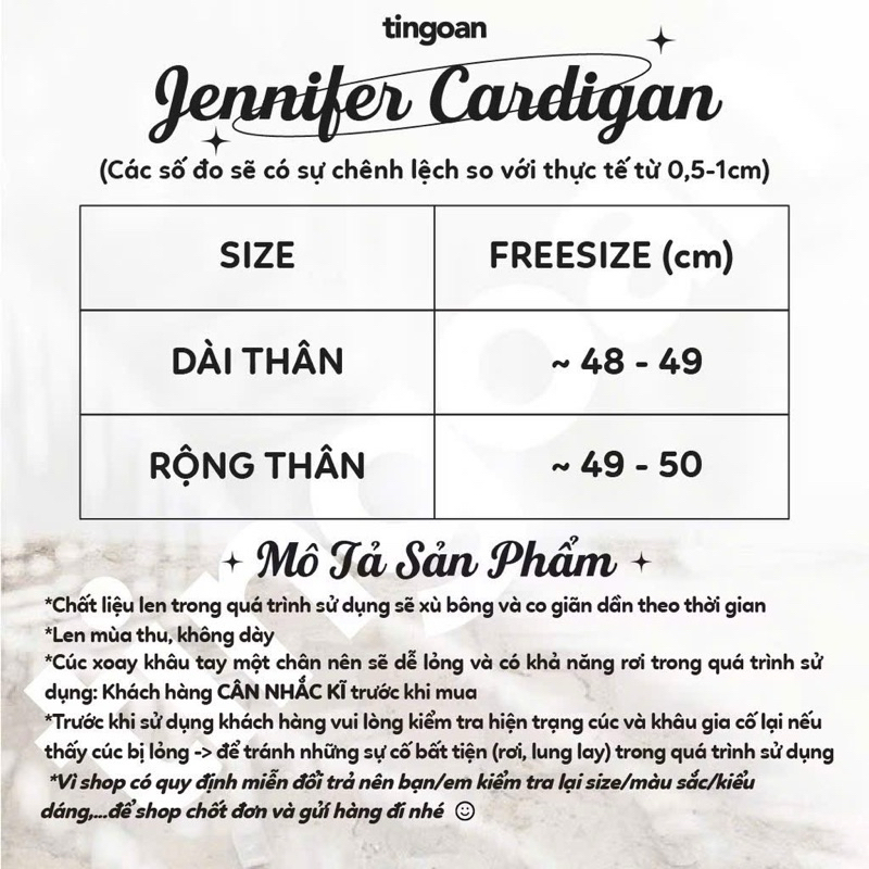 Áo cardigan jennifer TINGOAN len lông thỏ thời trang newtag | BigBuy360 - bigbuy360.vn